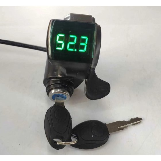 КУРОК ГАЗА С ВОЛЬТМЕТРОМ И КЛЮЧОМ ЗАЖИГАНИЯ 24-94v Qimonda